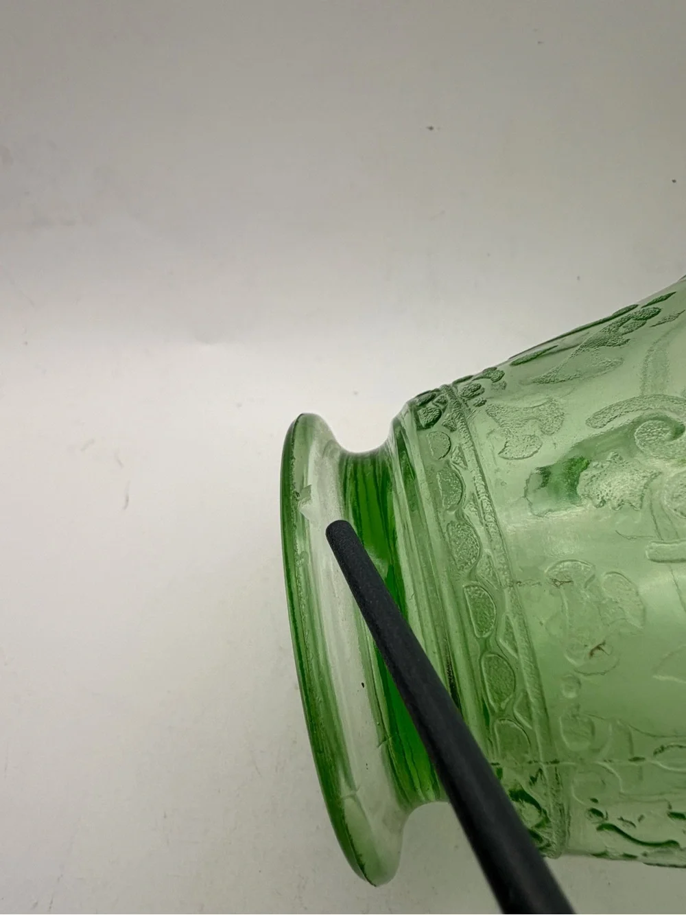 Vintage 30's Uranium Glass Federal Glass Patrician/Spoke Creamer / Sugar Bowl